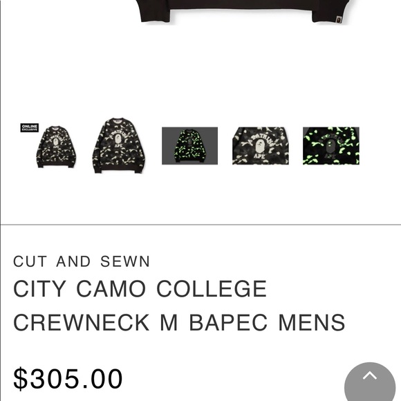 A Bathing Ape college crew neck sweater, GREAT condition! - Picture 2 of 6